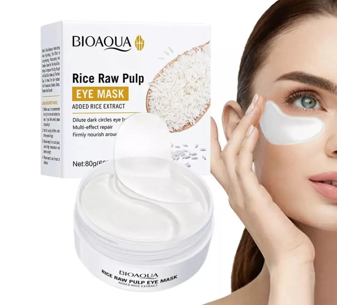 Parches Antiedad Arroz Rice Raw Pulp + Crema Roll-On Contorno Ojos